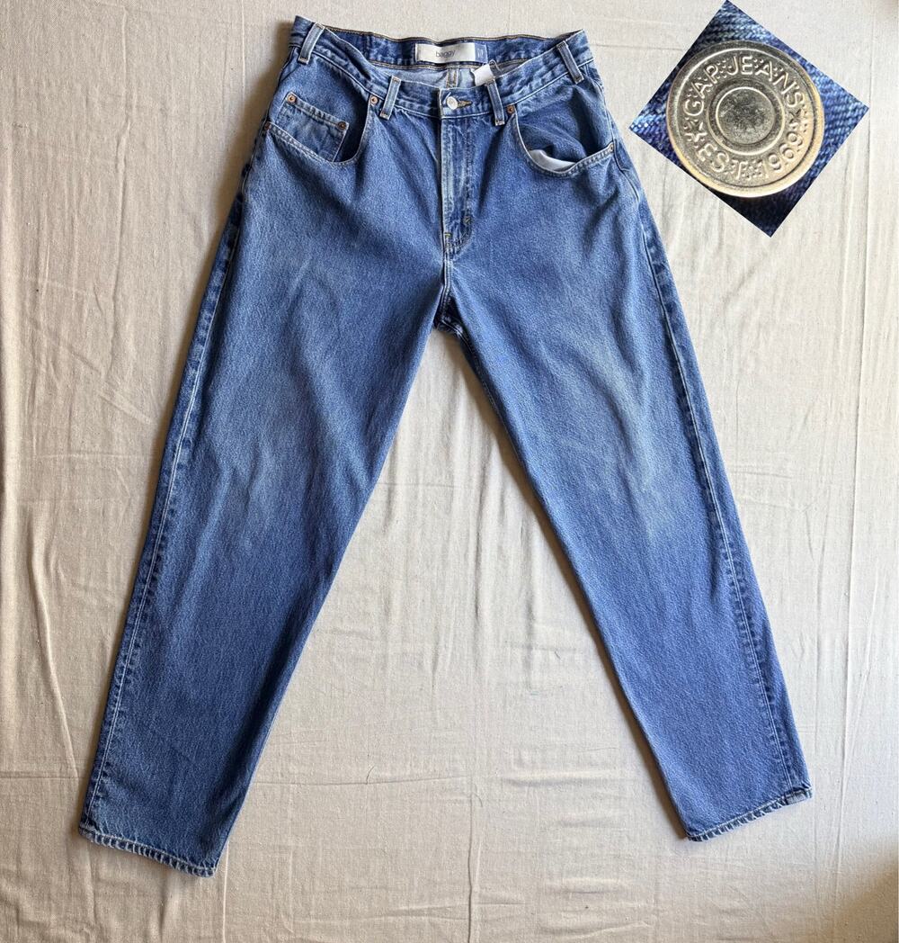 Vintage Gap Jeans Men's 34X33 Baggy Fit Medium Wash Y2K  Wide Leg Grunge Blue